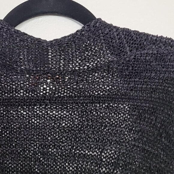 Y2K Coldwater Creek Open Knit Cardigan Bolero Size XL Black Goth Fairy Grunge - Picture 11 of 14